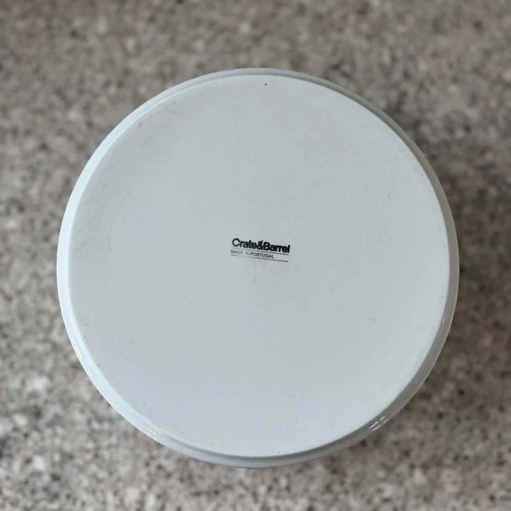 Crate & Barrel White Porcelain Serving Bowl